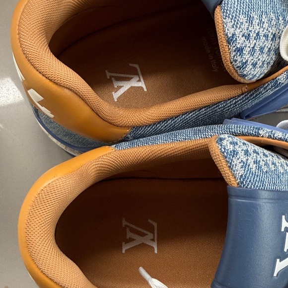 Louis Vuitton Blue Denim Sneakers with White Laces - Picture 4 of 4
